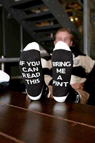 Black And White Guinness Official Merchandise Bring Me A Pint Socks - The Beer Connoisseur® Store