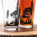 Black Lantern Pint Glasses– Beer Glass and Pint Glass Set of 2 – Forest and Animals Design - Kitchen Glasses and Everyday Drinkware - The Beer Connoisseur® Store