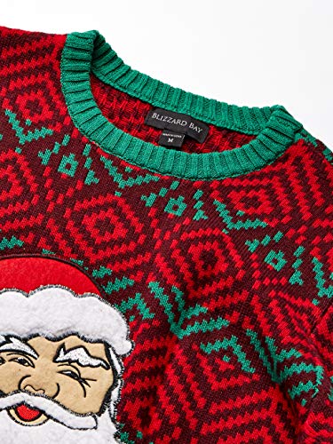 Blizzard Bay Men's Santa Beer Shots Sweater, red, Medium - The Beer Connoisseur® Store
