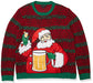 Blizzard Bay Men's Santa Beer Shots Sweater, red, Medium - The Beer Connoisseur® Store