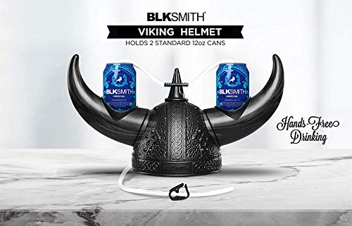 BLKSMITH Viking Drinking Hat | Viking Helmet | Drinking Accessories for Parties & College | Fits 16" - 24" Head - The Beer Connoisseur® Store