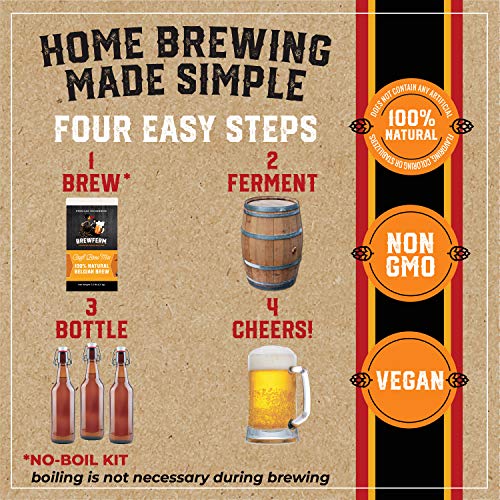 Brewferm Buckrider Belgian Homebrewing Premium Deluxe Brew Kit - Wicked Wheat Premium Deluxe Craft Brew Mix - No Boil - Makes 15 Liters/ 4 gallons - The Beer Connoisseur® Store