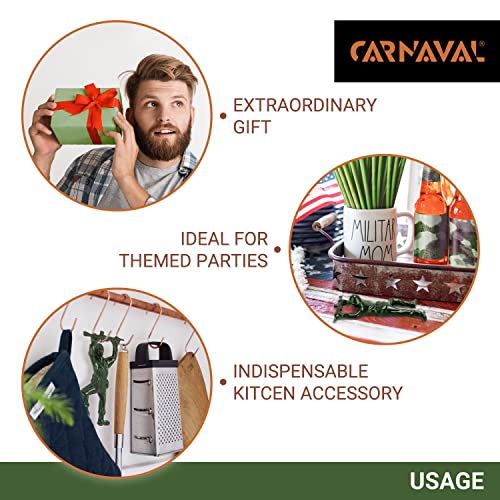 CARNAVAL Green Army Man Bottle Opener - Unique Funny Bottle Opener Bartender Compatible As Coke Bottle Opener - Metal Bottle Opener Man - Mini Soldier Bottle Opener - Creative Cool Bottle Opener - The Beer Connoisseur® Store
