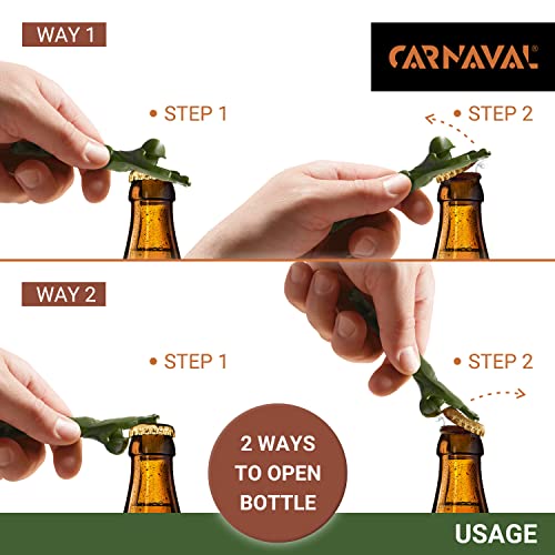 CARNAVAL Green Army Man Bottle Opener - Unique Funny Bottle Opener Bartender Compatible As Coke Bottle Opener - Metal Bottle Opener Man - Mini Soldier Bottle Opener - Creative Cool Bottle Opener - The Beer Connoisseur® Store