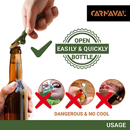 CARNAVAL Green Army Man Bottle Opener - Unique Funny Bottle Opener Bartender Compatible As Coke Bottle Opener - Metal Bottle Opener Man - Mini Soldier Bottle Opener - Creative Cool Bottle Opener - The Beer Connoisseur® Store
