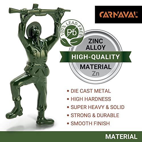 CARNAVAL Green Army Man Bottle Opener - Unique Funny Bottle Opener Bartender Compatible As Coke Bottle Opener - Metal Bottle Opener Man - Mini Soldier Bottle Opener - Creative Cool Bottle Opener - The Beer Connoisseur® Store