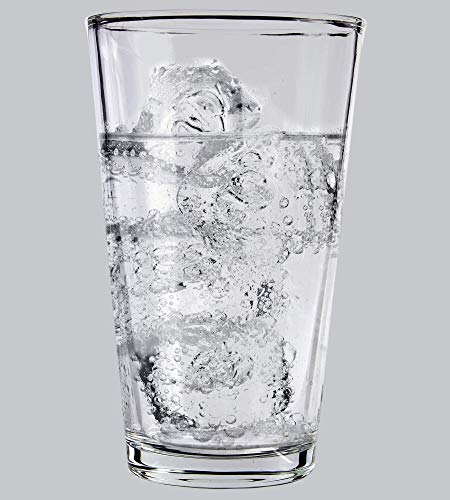 Clear Glass Beer Cups – 6 Pack – All Purpose Drinking Tumblers, 16 oz – Elegant Design for Home and Kitchen – Great for Restaurants, Bars, Parties – by Kitchen Lux - The Beer Connoisseur® Store