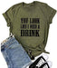 Country Music Shirt for Women You Look Like I Need a Drink T Shirt Short Sleeve Beer Festival Party Tee Shirts Size XL (Army Green) - The Beer Connoisseur® Store