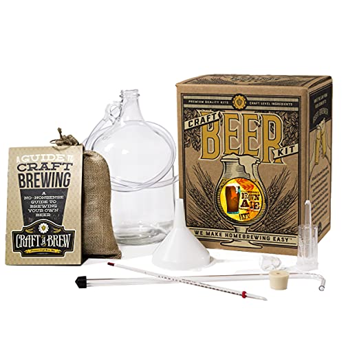 Craft A Brew - Brown Ale - Beer Making Kit - Make Your Own Craft Beer - Complete Equipment and Supplies - Starter Home Brewing Kit - 1 Gallon - The Beer Connoisseur® Store