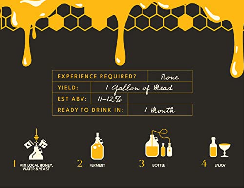 Craft A Brew - Mead Making Kit – Reusable Make Your Own Mead Kit – Yields 1 Gallon of Mead - The Beer Connoisseur® Store