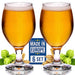 Craft Beer Glasses Set of 6, Belgian Style Stemmed Tulip Classics, IPA Beer Tasting Glassware,13 1/2 oz - The Beer Connoisseur® Store