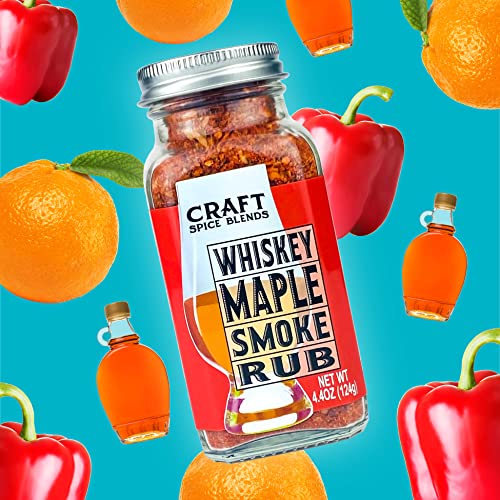 Craft Spice Blends Gift Set (Grilling Seasonings & Rubs, Gifts for Men & Women) - Includes Whiskey Maple Smoke Rub, Ale House Chicken Seasoning, Bourbon Barrel Steak Seasoning, and IPA Chili Seasoning - The Beer Connoisseur® Store
