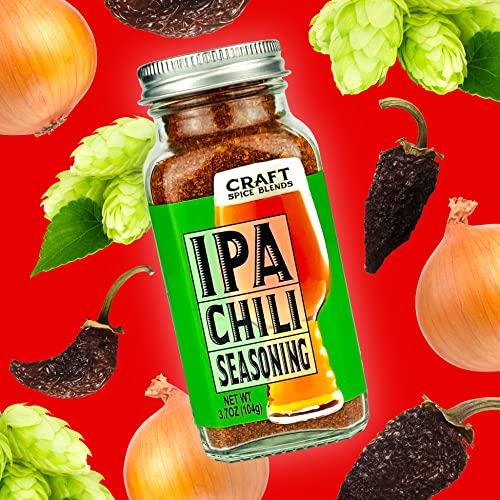 Craft Spice Blends Gift Set (Grilling Seasonings & Rubs, Gifts for Men & Women) - Includes Whiskey Maple Smoke Rub, Ale House Chicken Seasoning, Bourbon Barrel Steak Seasoning, and IPA Chili Seasoning - The Beer Connoisseur® Store