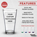 Custom Heavy Duty Beer Pint Glasses by ARC 16 oz. Set of 100, Personalized Bulk Pack - USA Made Restaurant Glassware, Perfect for Beer, Cocktails, Soda, Other Beverages - Clear - The Beer Connoisseur® Store
