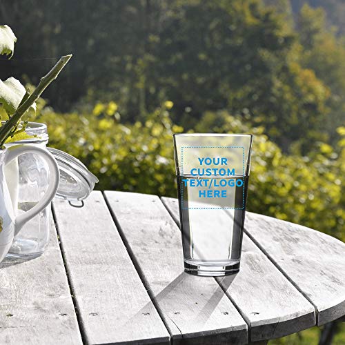 Custom Heavy Duty Beer Pint Glasses by ARC 16 oz. Set of 100, Personalized Bulk Pack - USA Made Restaurant Glassware, Perfect for Beer, Cocktails, Soda, Other Beverages - Clear - The Beer Connoisseur® Store