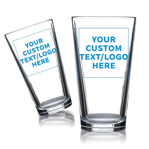 Custom Heavy Duty Beer Pint Glasses by ARC 16 oz. Set of 100, Personalized Bulk Pack - USA Made Restaurant Glassware, Perfect for Beer, Cocktails, Soda, Other Beverages - Clear - The Beer Connoisseur® Store