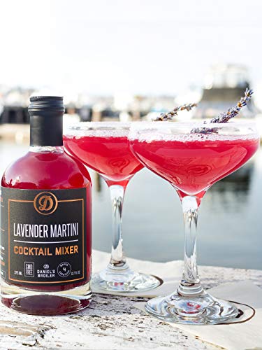 Daniel’s Broiler, Lavender Martini Cocktail Mixer, Straight from our Steakhouse, Just Add Spirits & Garnish, Small Batch Craft Cocktails made with Lavender, Lemon, Cranberry & Organic Sugar (375 ml) - The Beer Connoisseur® Store