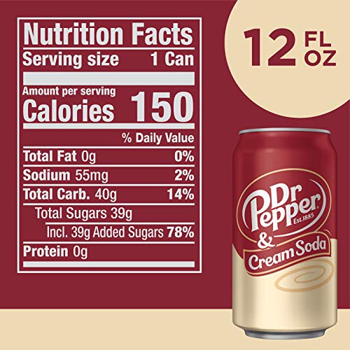 Dr Pepper & Cream Soda, 12 fl oz cans, 12 pack - The Beer Connoisseur® Store