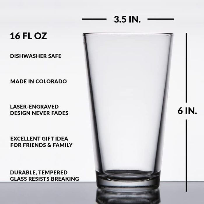 DRAGON Engraved Pint Beer Glass | Great gift for fantasy creature enthusiasts! - The Beer Connoisseur® Store