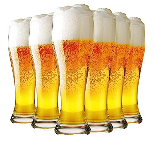 Ecentaur Pilsner Beer Glasses Steins Pint Glass Beer Mug for Drinking Classics Beer Cup Tumblers Pub Drinkware Bar Glassware Set of 6 - The Beer Connoisseur® Store