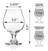 ECODESIGN-US 2 Beer Glasses Belgian Style Stemmed Tulip - 13 oz Lambic Ale Dark Beer Glass - set of 2 w/coasters - Classic Premium Glassware - Birthday Housewarming Bachelor party gift for men idea - The Beer Connoisseur® Store