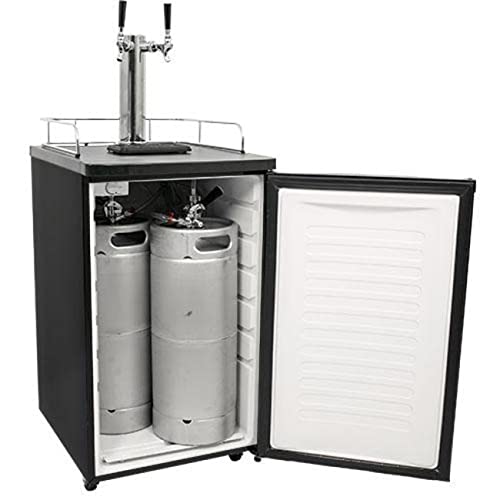 EdgeStar KC2000SSTWIN Full Size Stainless Steel Dual Tap Kegerator & Draft Beer Dispenser - Stainless Steel - The Beer Connoisseur® Store