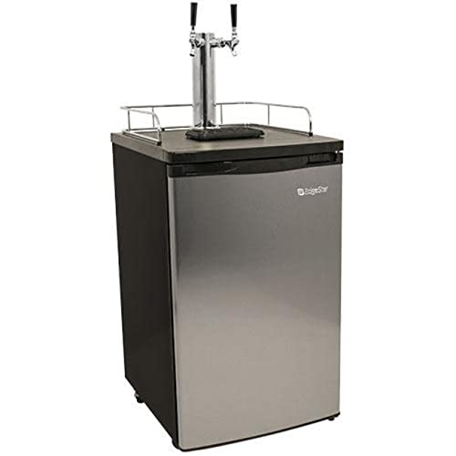 EdgeStar KC2000SSTWIN Full Size Stainless Steel Dual Tap Kegerator & Draft Beer Dispenser - Stainless Steel - The Beer Connoisseur® Store