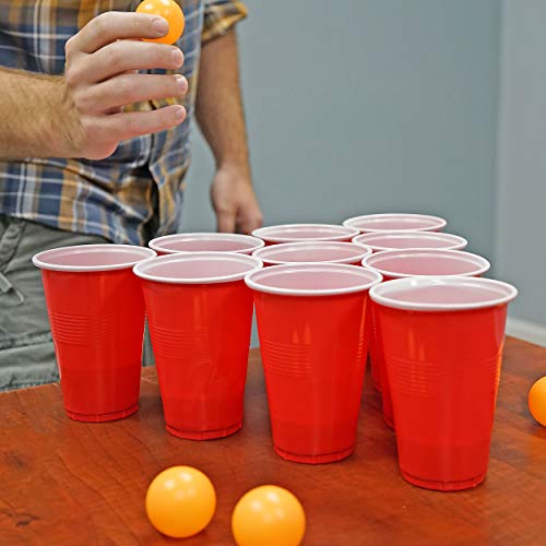 Fairly Odd Novelties Beer Pong Set, 24 Red Cups and Ping Pong Balls. - The Beer Connoisseur® Store
