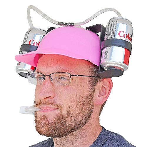 Fairly Odd Novelties Beer Soda Guzzler Helmet Drinking Party Hat, Pink - The Beer Connoisseur® Store
