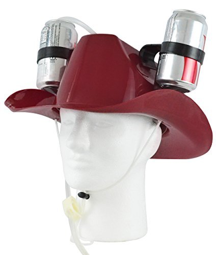 Fairly Odd Novelties Cowboy Drinking Hat, Red, Medium - The Beer Connoisseur® Store
