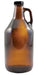 FastRack 64 oz Growler, 1/2 Gallon Glass Beer Growler, Half Gallon Glass Jug, Amber Growlers for Beer, 1/2 Gallon Glass Jug, Set of 6, Comes with 6 Poly Seal Caps - The Beer Connoisseur® Store