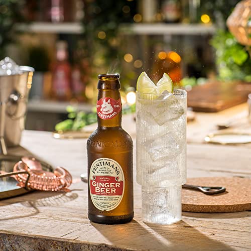 Fentimans Ginger Beer - Ginger Beer Non Alcoholic, Bontanically Brewed Ginger Beer, Natural Soda, Made with Natural Ginger Root, No Artifical Flavors, Preservatives, or Colors - Ginger Beer Soda, 9.3 Fl Oz (Pack of 4) - The Beer Connoisseur® Store