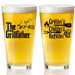 Funny Beer Glass Set For Men - Humorous Fathers Day Gift For Men - Best Dad Or Stepdad Gift for Summer Grilling, Valentines Day, Birthday, Christmas Stocking Stuffer - Beer Glass Grill Accessories - The Beer Connoisseur® Store