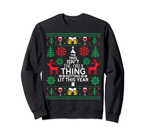 Funny Drinking Tree beer Ugly Christmas Sweaters Sweatshirt - The Beer Connoisseur® Store