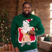 Funziez! Ugly Christmas Knit Sweater - Surprise Santa Beer Holder - Long Sleeve Novelty Costume (X-Large) - The Beer Connoisseur® Store