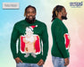 Funziez! Ugly Christmas Knit Sweater - Surprise Santa Beer Holder - Long Sleeve Novelty Costume (X-Large) - The Beer Connoisseur® Store