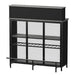 GDLF Home Bar Unit Mini Bar Liquor Bar Table with Storage and Footrest for Home Kitchen Pub (Grey) - The Beer Connoisseur® Store