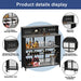 GDLF Home Bar Unit Mini Bar Liquor Bar Table with Storage and Footrest for Home Kitchen Pub (Grey) - The Beer Connoisseur® Store