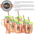 [Gift Set] Kitchen Science Moscow Mule Mugs, Stainless Steel Lined Copper Moscow Mule Cups Set of 6 (18oz) w/ Straws, Jigger, Spoon & Brush | Tarnish-Resistant Stainless Steel Interior - The Beer Connoisseur® Store