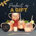 [Gift Set] Mule Science Moscow Mule Mugs Set of 4 | 100% Handcrafted | Food Safe | Copper Mugs with Bonus Accessories | Tarnish Resistant Copper Cups | 16 oz. - The Beer Connoisseur® Store