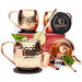 [Gift Set] Mule Science Moscow Mule Mugs Set of 4 | 100% Handcrafted | Food Safe | Copper Mugs with Bonus Accessories | Tarnish Resistant Copper Cups | 16 oz. - The Beer Connoisseur® Store