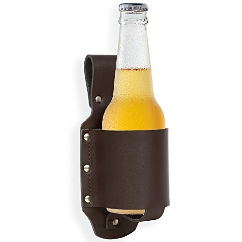 GreatGadgets Classic Beer Holster, Leather, Espresso Brown - The Beer Connoisseur® Store