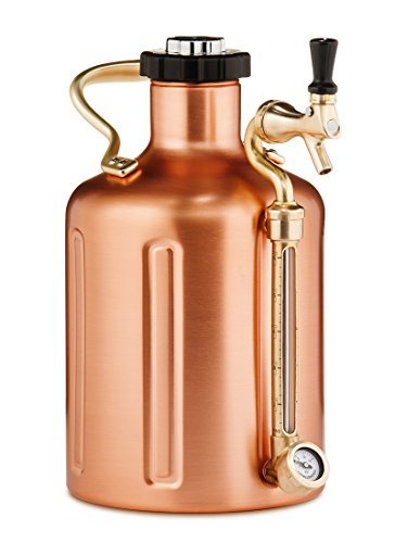 GrowlerWerks Copper uKeg Carbonated Growler-Great Gift for Beer Lovers, 128 oz - The Beer Connoisseur® Store