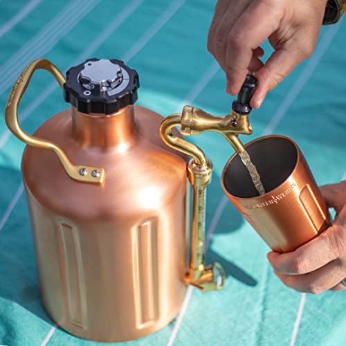 GrowlerWerks Copper uKeg Carbonated Growler-Great Gift for Beer Lovers, 128 oz - The Beer Connoisseur® Store