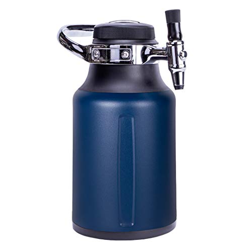 GrowlerWerks uKeg Go Carbonated Growler and Craft Beverage Dispenser for Beer, Soda, Cider, Kombucha and Cocktails, Amazing Gift for Beer Lovers, 64 oz, Midnight - The Beer Connoisseur® Store