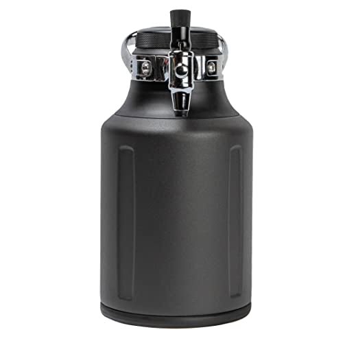 GrowlerWerks uKeg Go Carbonated Growler Beer Gift and Craft Beverage Dispenser for Beer, Soda, Cider, Kombucha and Cocktails, Amazing Gift for Beer Lovers,64 oz, Tungsten - The Beer Connoisseur® Store