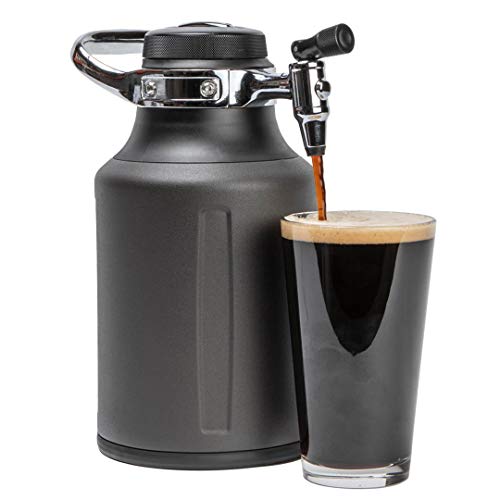 GrowlerWerks uKeg Go Carbonated Growler Beer Gift and Craft Beverage Dispenser for Beer, Soda, Cider, Kombucha and Cocktails, Amazing Gift for Beer Lovers,64 oz, Tungsten - The Beer Connoisseur® Store