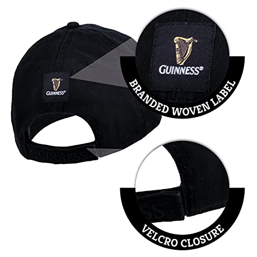 Guinness Black & Caramel Baseball Cap with Leather Patch - The Beer Connoisseur® Store
