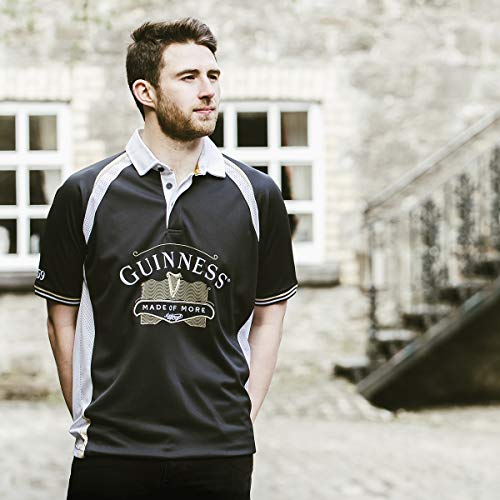Guinness Black Made of More Rugby Jersey, Black, Medium - The Beer Connoisseur® Store