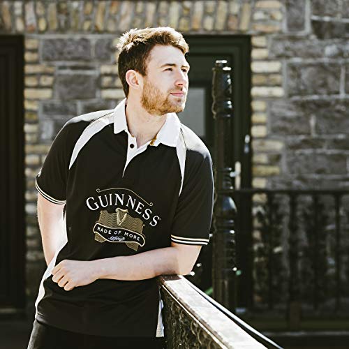 Guinness Black Made of More Rugby Jersey, Black, Medium - The Beer Connoisseur® Store